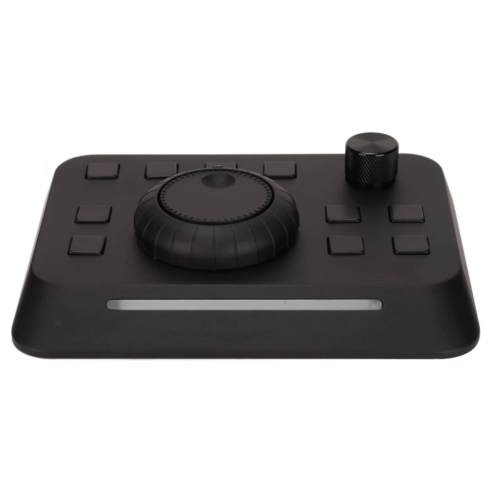 Editing Console Nera con 10 Pulsanti Personalizzabili in Lega di Alluminio, Controller Plug and Play per Montaggio Video con Barra Luminosa Regolabile, Compatibile con Premiere,