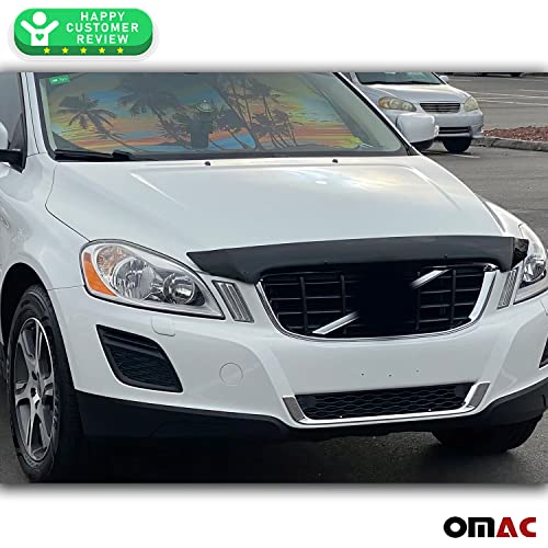 Omac Front Bug Deflector For Volvo Xc60 2010 To 2013, Hood Protector, All Weather, Black #TOP6