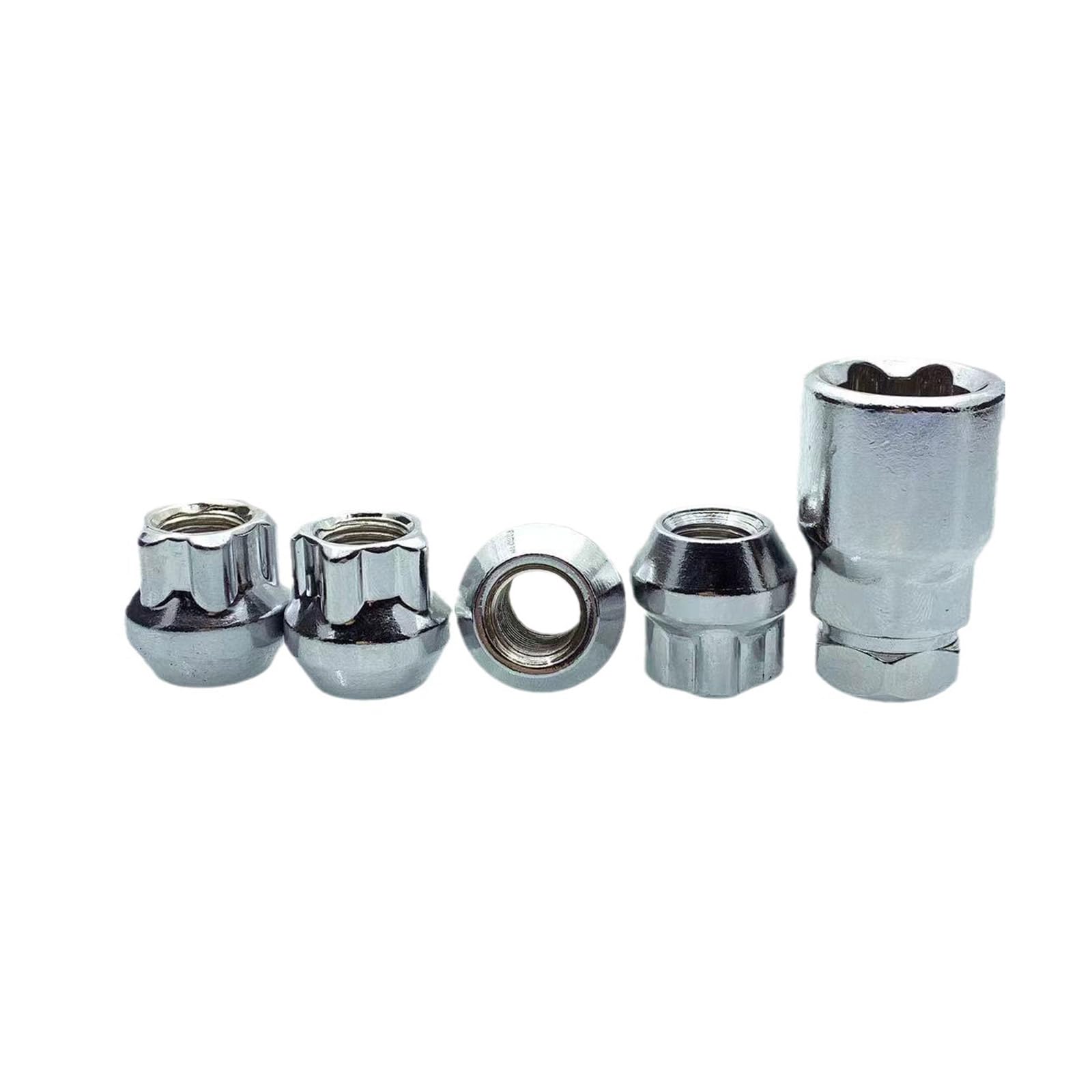 Osniyaw 12X1.25 5 Piece Open End Wheel Nut Lock 25 5 Wheel Lock Open End Bulge Easy Installation Car Security Anti-Theft