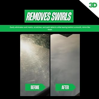 3D One Car Scratch & Swirl Remover - Rubbing Compound & Finishing Polish - Buffing Compound Swirl Remover - True Car Paint Correction 8oz.
