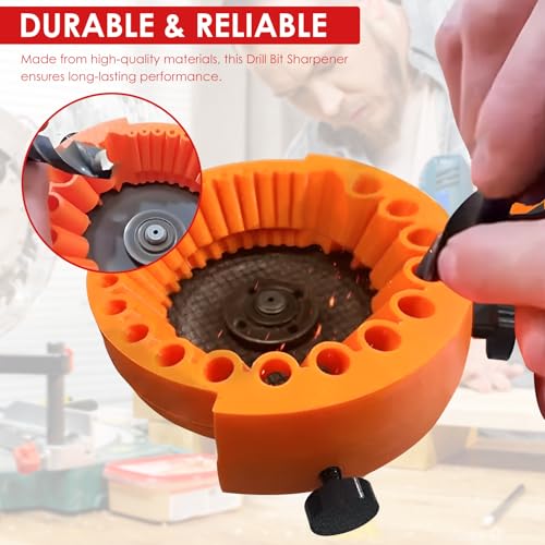 Drill Bit Sharpener, Power Drill Bit Grinding Attachment, Giant Blade Angle Grinder for Grinding Drill Bits, Professional 2 to 13 mm Drill Bits for Grinding 125 mm Grinder