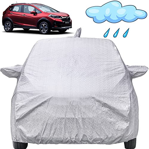 Image of Autofact Waterproof Car Body Cover Compatible with Honda WRV (2017 to 2021) with Mirror & Antenna Pockets (Shinning Silver)