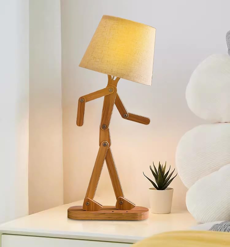 Miniatura 9 de Bonita lámpara de escritorio, lámpara de persona, lámparas de mesita de noche robot para sala de estar, lámparas únicas, luz de escritorio de