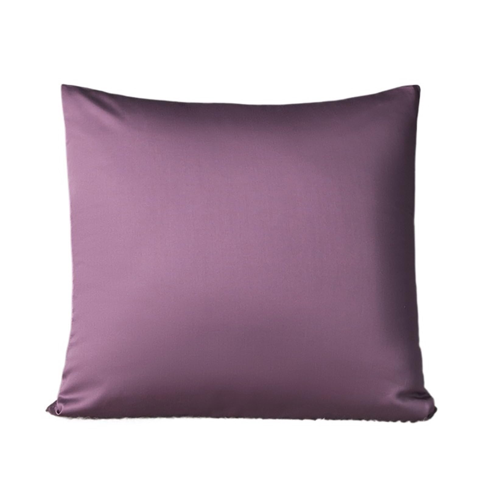 Silk pillowcase Silk Pillow Cover Cushion Zipper Pillowcase Silver Lon Infused Silky Decorative Sofa No Core(Purple,30x50cm)