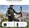 Trípode para cámara K&F CONCEPT de 73" con cabezal fluido | trípode de viaje de aluminio, movimiento suave de panorámica/inclinación para DSLR/Mirrorless/Camcorder, carga máxima 6.6 lb, A305A3+FH-04 6