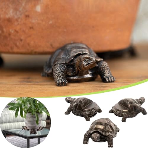 3Pcs Tortoise Resin Pot Decorative Feet, Plant Pot Support Feet for Outdoor, Animals Statue Pot Base...