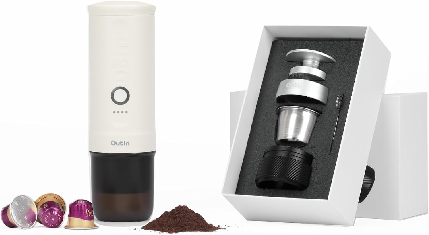 Outin  エスプレッソマシン セット Amazon.com: OutIn Nano Complete set Portable Espresso