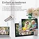 Digitaler Bilderrahmen 10,1 Zoll Fotorahmen mit 32GB USB Stick, Bewegungssensor, 1920x1080 IPS Bildschirm, Kalendar, Zeitschaltuhr, Foto/Video/Musik-Player Elektronischer Bilderrahmen Wandmontierbar