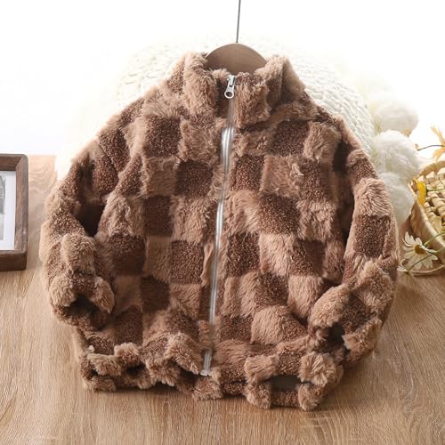 Boys Girls Sherpa Fleece Jacket Full Zip Fuzzy Fleece Sweatshirt for Kids Toddler Windproof Coat Fall Winter Jacket Outerwear2