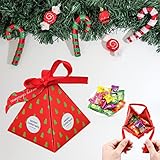 Ampliamente utilizado: las cajas de regalo de Navidad no solo pueden contener regalos, también se pueden colgar en el árbol de Navidad o colocar en la mesa del comedor para decorar, para que la Navidad esté llena de un ambiente animado.