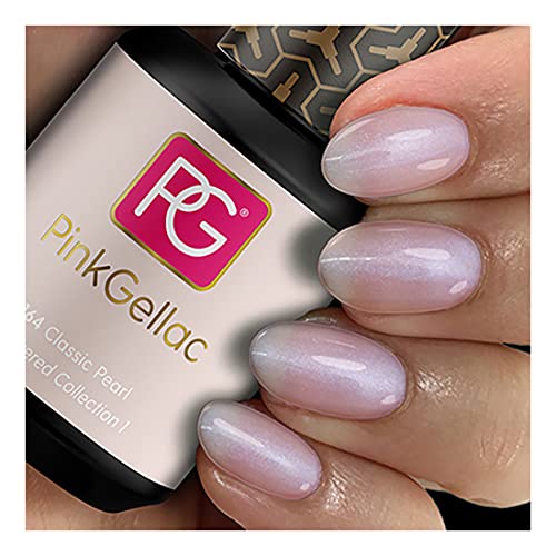 Pink Gellac Shellac Gel Nagellack 15 ml für UV LED Lampe | 164 Classic Pearl Rosa mit Perlmutt Effekt | Gel Nail Polish…