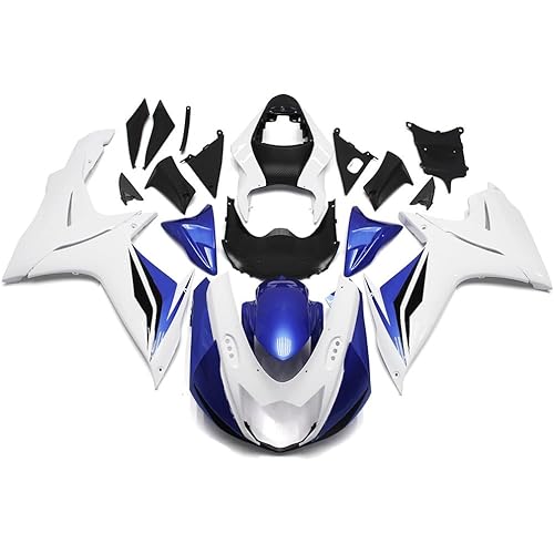 Fairing Kit Fit for Suzuki GSXR600 GSXR750 K11 2011 2012 2013 2014 2015 2016 2017 2018 2019 2020 2021 2022 2023 Fairings ABS Plastic Injection Bodywork Bodykit-White Blue