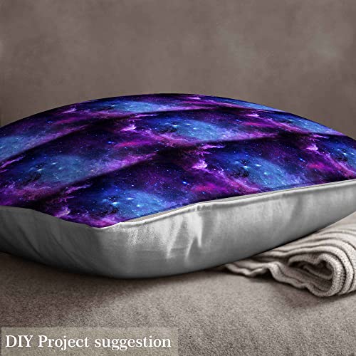 Galaxy Upholstery Fabric by The Yard,Purple Blue Universe Starry Sky Reupholstery Fabric for Chairs,Outer Space Fabric for Outdoor and Home DIY Projects,2 Yards,(L184*W150cm) Blue Purple - Image 3