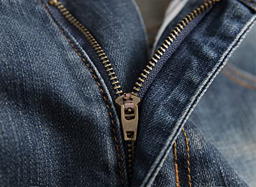 Jeans rectos vintage desgastados para hombre miniatura 4