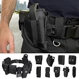 Pas taktyczny dla policji i bezpieczeństwa, pełny zestaw regulowany z wieloma kieszeniami do Airsoft, wojskowych, pieszych wędrówek i polowań, wojskowy pas taktyczny odporny na zarysowania