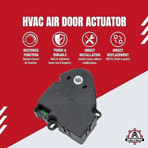 Image of HVAC Blend Door Actuator - Compatible with Buick, Cadillac, Chevrolet & More - Commercial Chassis, Roadmaster, DeVille, Fleetwood, Blazer, C1500 - Air Door Actuator - Mode Door Actuator - 1988-2012
