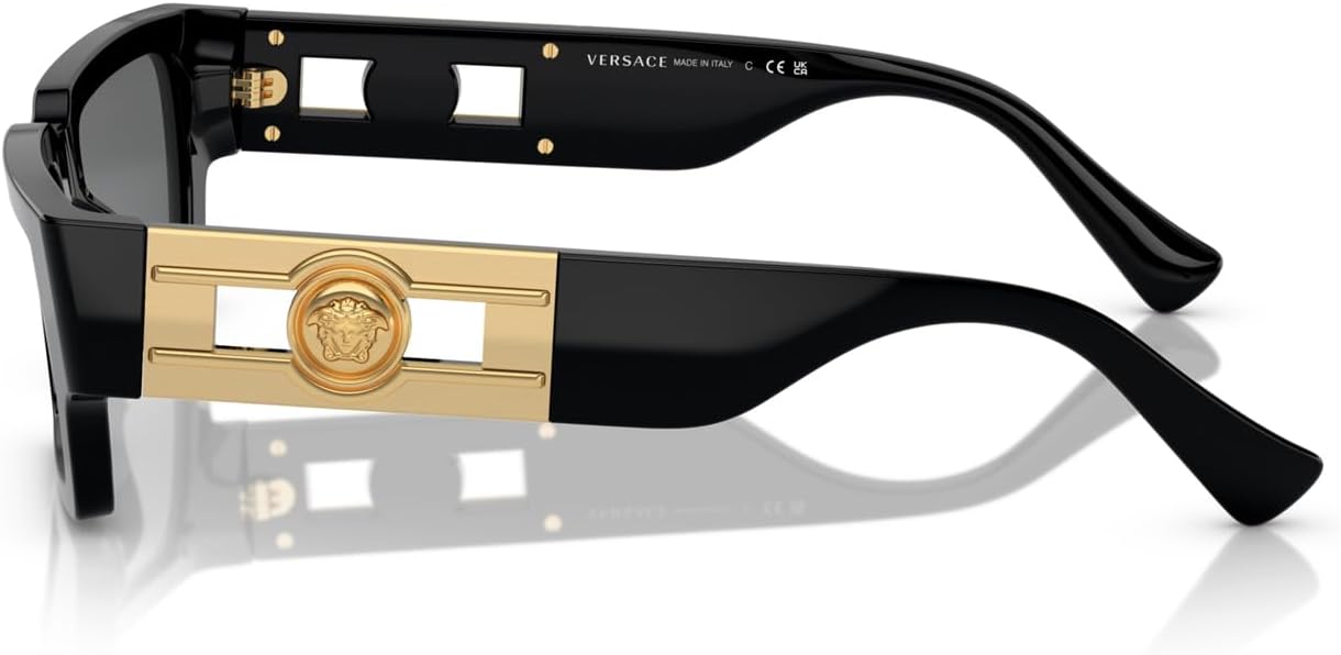 Versace Unisex Sunglasses Havana Frame, Dark Grey Lenses, 54MM - Image 7