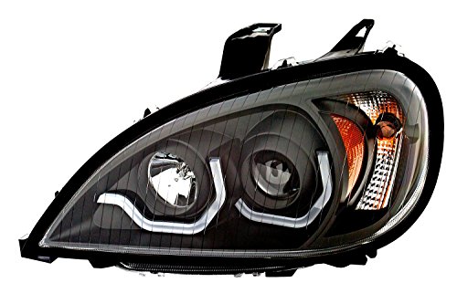 Sppc Black Projector Headlights Assembly Set For Freightliner Columbia (Pair) High/Low Beam Bulb Included Driver Left And Passenger Right Side Replacement Headlamp #TOP3