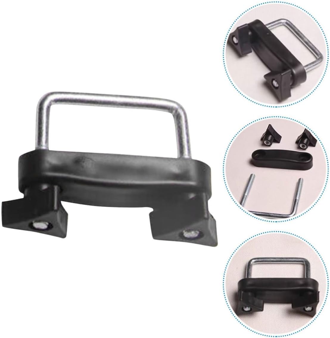 LABRIMP 2pcs Roof Rack Crossbar Clamps Car Topper Clips Metal and Plastic Secure Attachment for Car Roof Rack Crossbars Safe Transport Travel Accessories