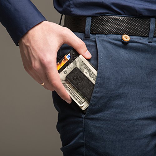 Carbon Fiber Wallet - Money Clip Magnetic Wallet RFID with Credit Card