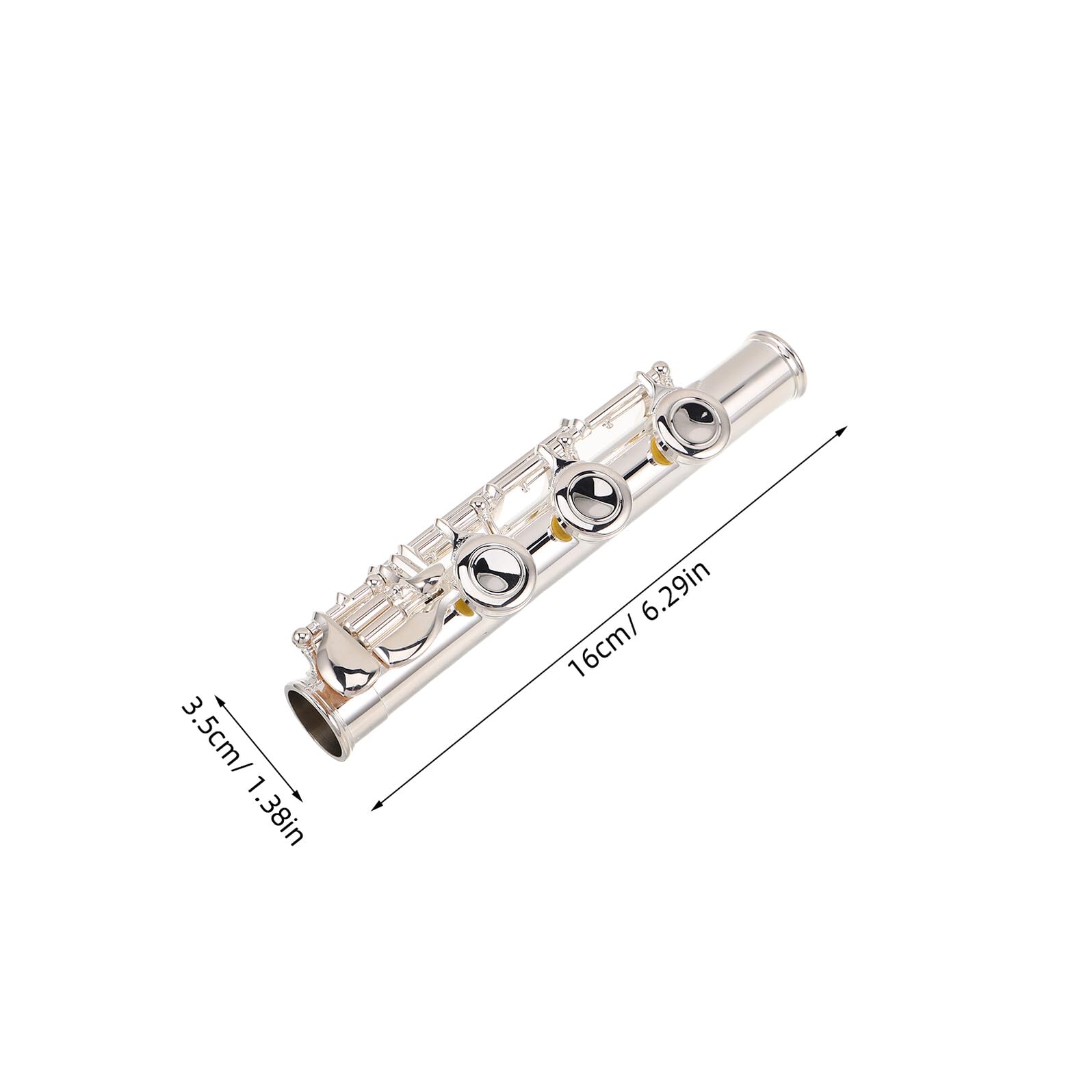 Giunto per Piedini di Flauto Placcato Argento da 20 MM Kit per Riparazione e Manutenzione Flauti Molla e Guarnizione Accessorio per Strumenti a Fiato per Studenti e