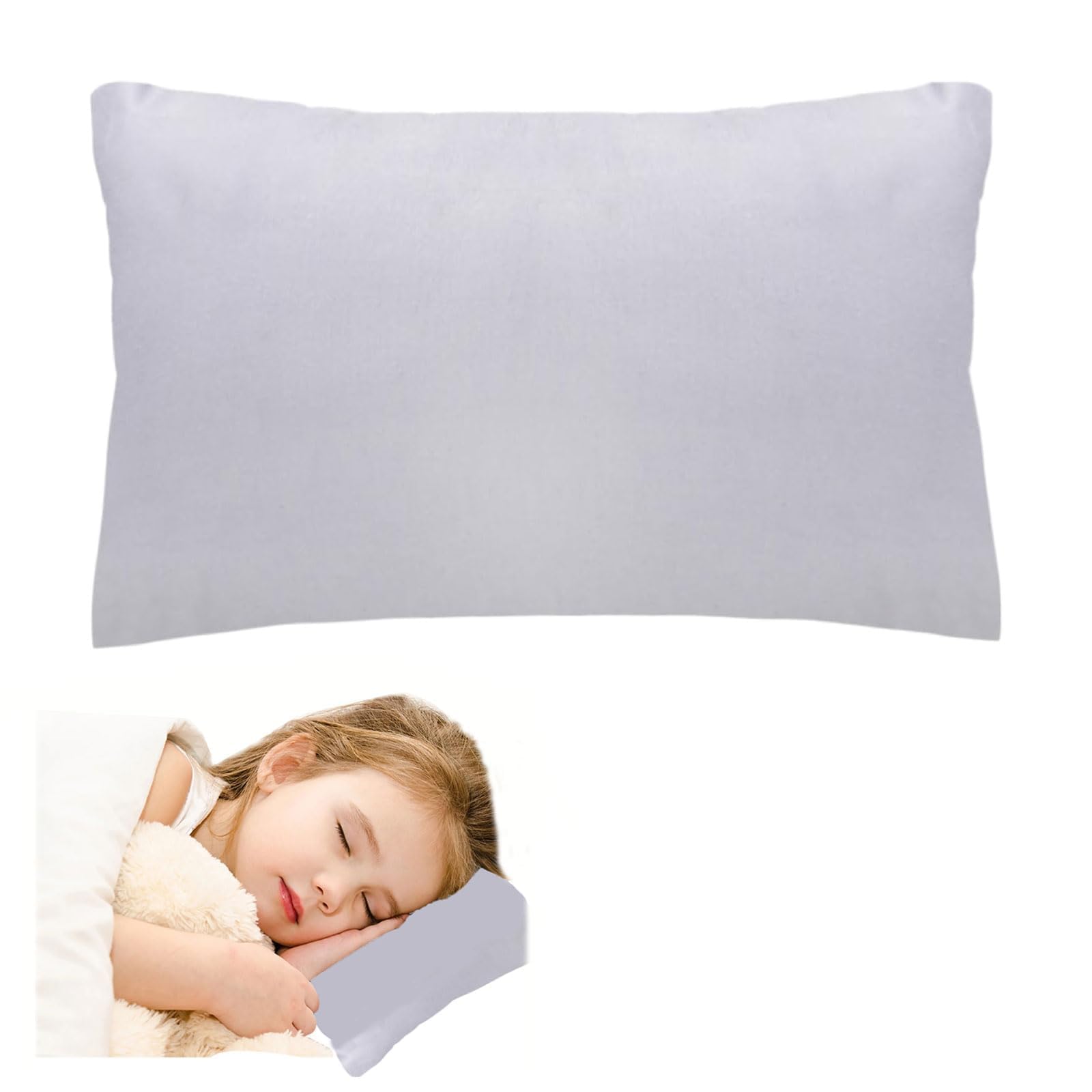Mini Coussin De Voyage 28x17 Cm - Lavable, Gris Foncé, Pour Enfants Et Adultes, Confort En Déplacement