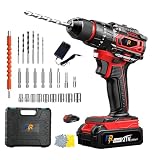 Parafusadeira e Furadeira de Impacto 21V 2.0Ah, Furadeira Parafusadeira a Bateria 70Nm, Kit Super Completo, Inclui Maleta - Perfeito para Reparos, Instalação e DIY (1 Bateria)