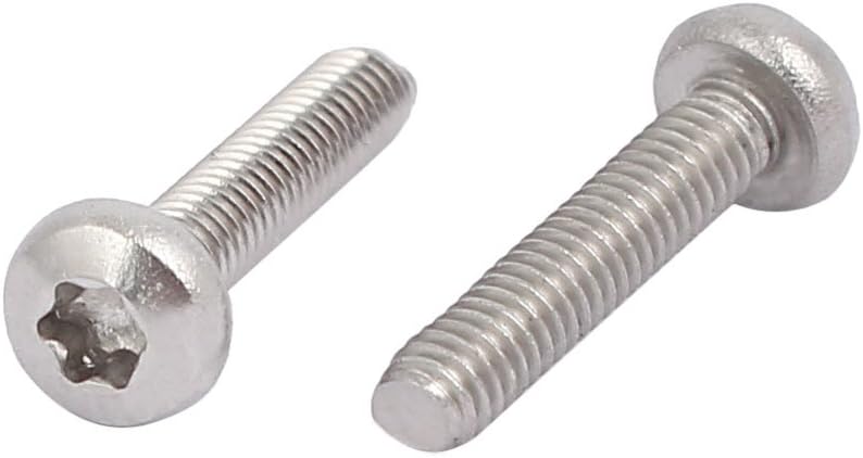 Sourcingmap M2.5 x 12mm 304 Stainless Steel Torx Pan Head Screws Bolts Fasteners 20pcs, Silver, M2.5x12mm - Image 3