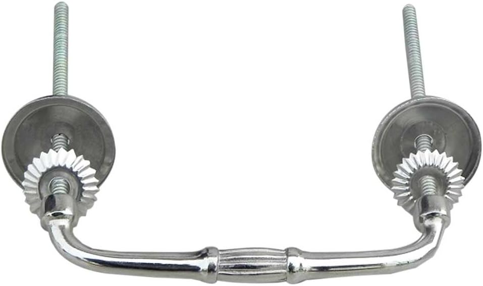 Indian Shelf Vocalforlocal Handcrafted Set of 5 Silver Door Bridge Handle Fitting/Pulls Hardware 4 Inches Designer Gift