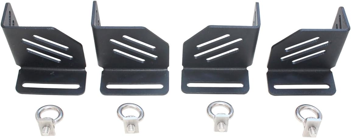 MaxxHaul 50845-4 Pieces Platform Cargo Corner Brackets with Stainless Steel Anchor Points for 50616 64-inch Platform Rack