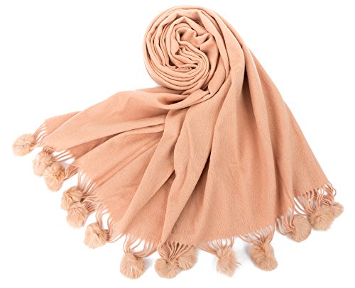 Châle femme beige grand format fluide et chaud pour toutes les morphologies