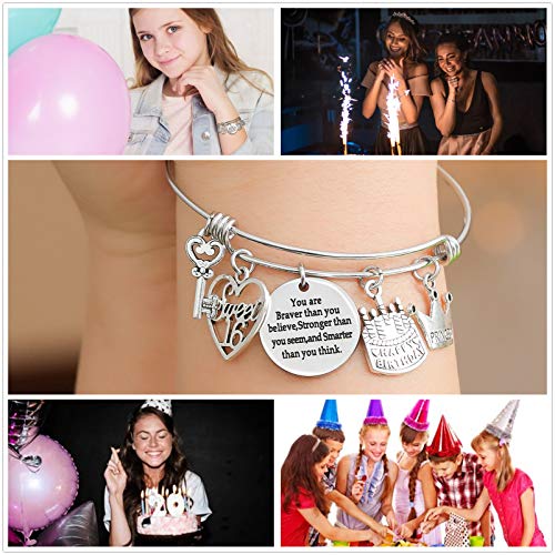 Image of Silver /14k Gold Plated Birthday Bracelet, Natural Healing Crystal Bracelet Gifts for Her Birthday for Daughter Granddaughter Friends Mom Grandma Sister