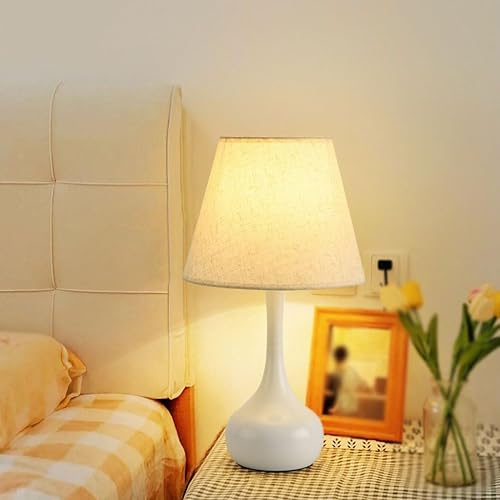 Miniatura 5 de BGGJJ Lamp for Desk Retro Fabric Table Lamp Bedroom High-end Warm Atmosphere Bedside Table Lamp Desk Lamps for Home Office