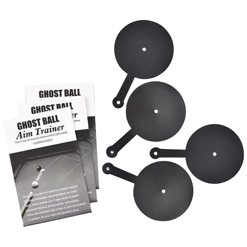 QOXEZY Pool Aim Training Aid – Set di 4 cuscinetti in plastica leggera per allenamento da biliardo