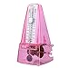 High Accuracy Mechanical Metronome with Audible Click and Bell Ring (Transparent Pink)