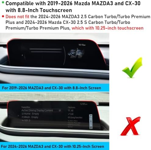 TTCR-II Compatible with MAZDA3 Screen Protector Matte 2019-2024 2025 2026 and for Mazda CX-30 Screen Protector 2020-2024 2025 2026, for Mazda 3 and CX-30 Anti-Glare Touchscreen Film 8.8 Inch - 1