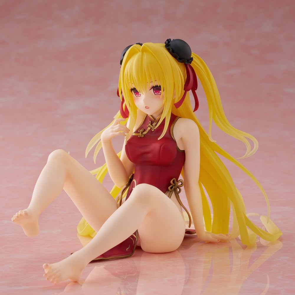 Zhongkaihua Figura de acción de anime Girl Cheongsam Kotegawa Yui/Konjiki no Yami, figura de acción de PVC, 13 cm, modelo de figura, decoración de escritorio, adornos, regalos hechos a mano, figuras