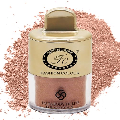 Image of FASHION COLOUR Face and Body Hi-Lite Bronzer | Highlighter For Effortless Shine | Soft Glow Highlighter | Mettalics Body Shimmer | 4g | Shade 05