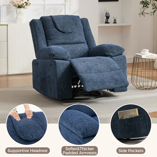 Sillón reclinable con masaje Azul miniatura 3