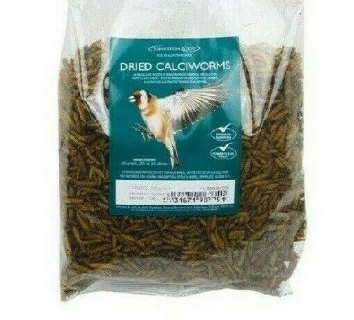 1kg Dried Calciworms - Mealworms - Bird Feed Packed with Protein & Essential Oils – Draws Robins, Siskins & Others