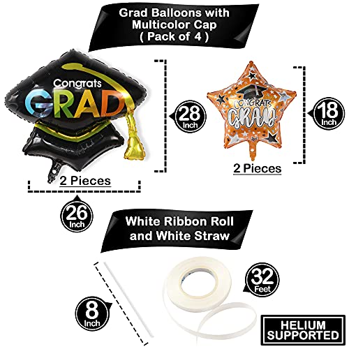 Image of Graduation Decorations 2026 | Kindergarten Graduation Balloons - Giant 36 Inch | Preschool Graduations Balloons | Grad Cap Decorations | Preschool Balloon | 2026 Graduations Party Decoration, KatchOn