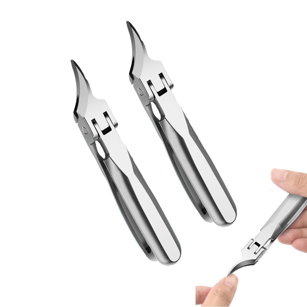 2026 Nagelknipser, langer, schräger Nagelknipser, Entfernungsset für eingewachsene Zehennägel (2 Stück)