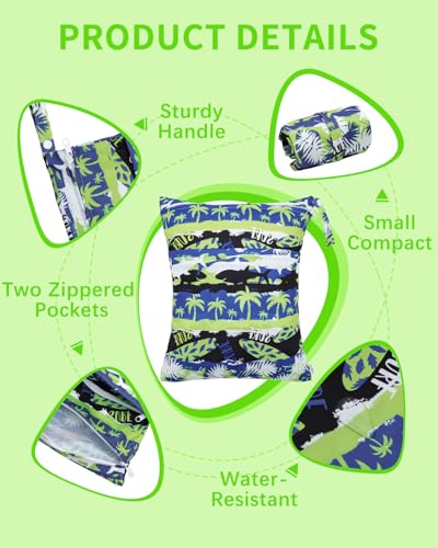 Image of babygoal Wet and Dry Pockets for Baby Nappies, Washable Travel Bags, Beach, Pool, Gym Bag for Swimsuits and Wet Clothes, with Two Zip Pockets, Colour: 41, 30cm x 36cm, Wet and Dry Bag