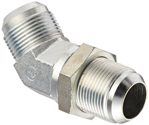Eaton Aeroquip 2042-8-8S 45 Degree Bulkhead Union Elbow, JIC 37 Degree End Types, Carbon Steel, 1/2 JIC(m) End Size, 1/2