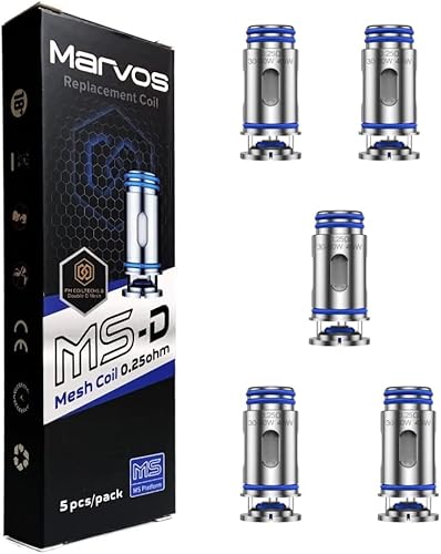 Freemax MS-Dコイル 0.25Ω 5個入り フリーマックス Marvos 交換用コイル Marvos T/Marvos 60W / Marvos S/Marvos 80W/ Marvos Xに対応 0.25Ω (30-50W)