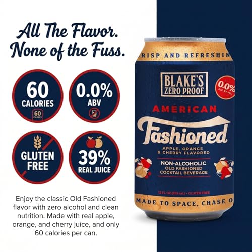 Blake’s Zero Proof American Fashioned Sparkling Mocktail – Non Alcoholic Carbonated Juice Beverage, Gluten Free, Bold Citrus, Apple, Cherry Inspired Flavor, Lightly Carbonated Cocktail-Inspired Drink, 12 Pack of Cans - Thumbnail 4