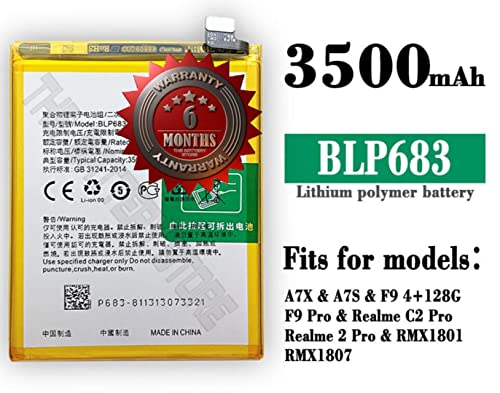 Image of Original BLP683 Battery for Oppo K1 / A7X / A7S / F9 4+ 128G F9 PRO / C2 PRO / 2 PRO / RMX1801,RMX1807 Battery with 6 Month Warranty ****(N00107)