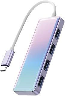 JYXDKD USB 3.0 Gradient Color Splitter Typec External Notebook Hub Expansion Dock USP Multi-Interface Converter Hub Drag Four USB Adapter