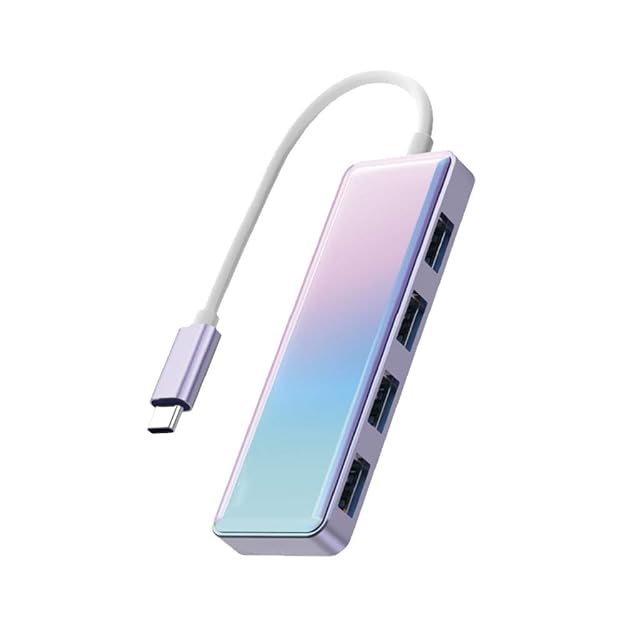 USB 3 0 Gradient Color Splitter Typec External Notebook Hub Expansion Dock USP Multi-Interface Converter Hub Drag Four