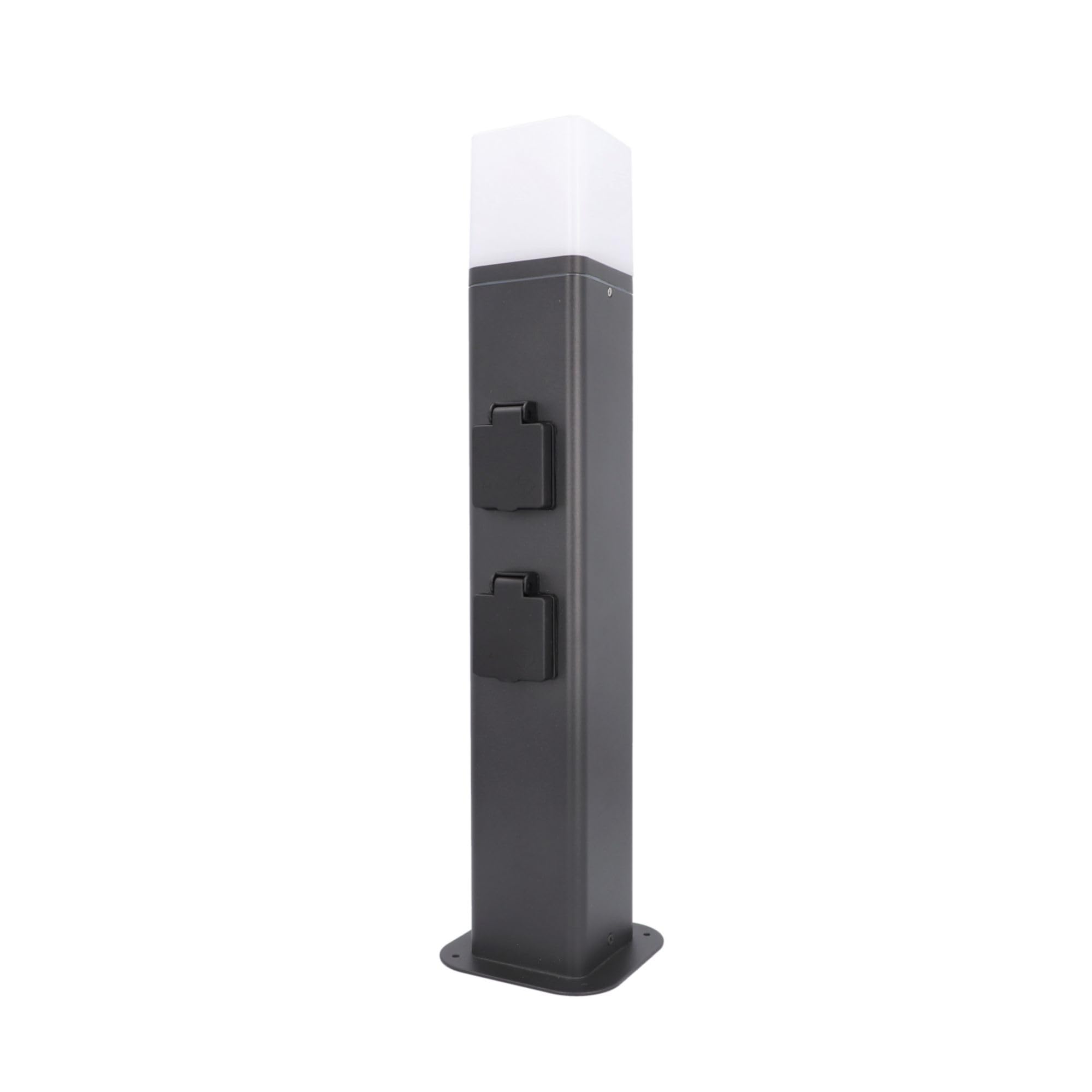 Columna de jardín de aluminio E27 antracita para iluminación exterior de terrazas